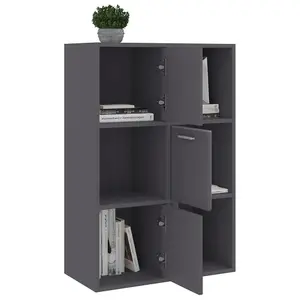 Berkfield Storage Cabinet Grey 60x29.5x90 cm Engineered Wood