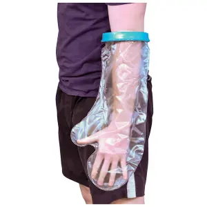 Waterproof Cast and Bandage Protector - Wide Adult Arm - Bathroom Washing Aid