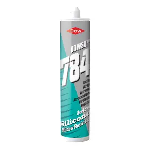 Dowsil 784 Mildew Resistant Glazing Silicone Sealant 310ml Cartridge - Black