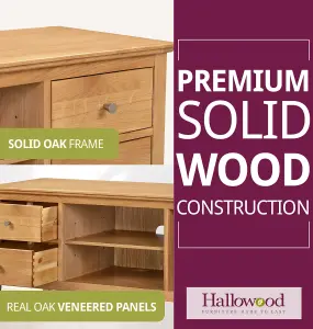 Hallowood Furniture Hereford Oak Large TV Unit