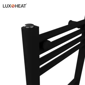 Towel Radiator Rail 1200 x 500 for Central Heating with Black Finish