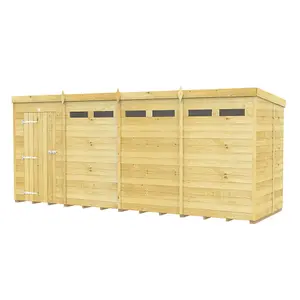 DIY Sheds 16x5 Pent Security Shed - Single Door