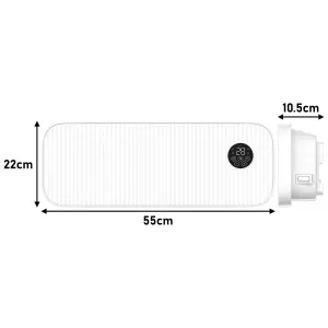 MYLEK Overdoor White Air Curtain Heater Fan 2000W, Smart WIFI App Or Remote Control 2kw