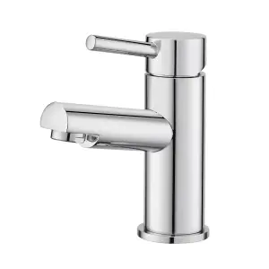 BATHWEST Bathroom Basin Sink Mixer Taps & Waste Chrome Mono Basin Tap Mixer Single Lever