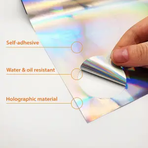 Walplus Polka Dots Holographic Kids Sticker Aluminium Film Silver