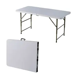 Home Source 4FT Folding Trestle Table White