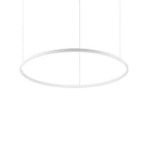 Luminosa ORACLE Slim DALI Dimmable Round 90cm Integrated LED Pendant Ceiling Light White, 3000K