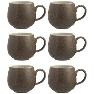 Set of 6 Reactive Charcoal Mug 350ml