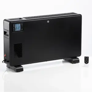 Daewoo Portable Convector Radiator Space Heater LCD With Remote Black HEA1840GE