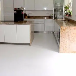 White Non Slip Plain Effect Vinyl Flooring For LivingRoom, Kitchen, 2mm Thick Cushion Backed Vinyl Sheet-9m(29'5") X 3m(9'9")-27m²