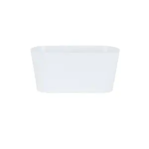 Wham Set 4 Studio 30cm Oval Plastic Trough Ice White