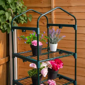 1.30m Outdoor Garden Patio Mini Greenhouse with 4 shelves