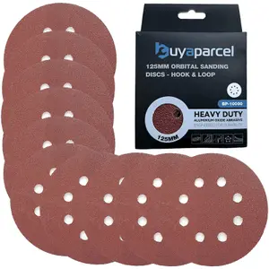 10 x 125mm 240 Grit Orbital Sander Sanding Sheets Discs Fine Hook & Loop 5"