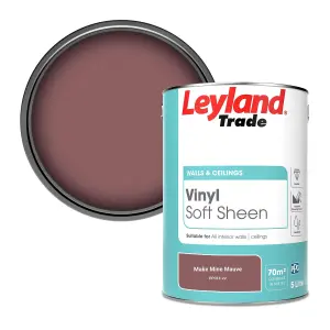 Leyland Trade Vinyl Soft Sheen Walls & Ceilings Emulsion Paint Make Mine Mauve (PPG18-22) - 5L