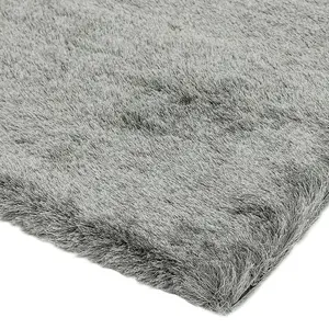 Tungsten Super Soft Shaggy Handmade Modern Plain Sparkle Easy to Clean Rug For Dining Room Bedroom Living Room-160cm X 230cm