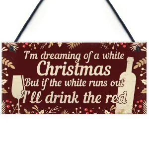 Red Ocean Funny Sign Hanging Plaque Christmas Decoration Xmas Friendship Wine Gift