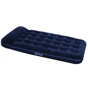 Inflatable Flocked Airbed with Built-in Foot Pump 188 x 99 x 28 cm