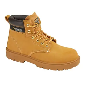 Grafters Mens Leather Safety Boots Honey (8 UK)