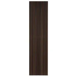 Acupanel Contemporary Smoked Oak Acoustic Wood Slat Wall Panel 240cm x 60cm