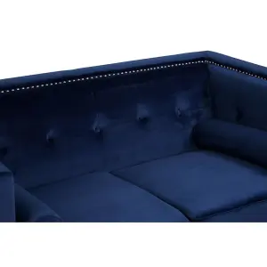 Interiors by Premier Felisa Two Seater Midnight Blue Velvet Sofa