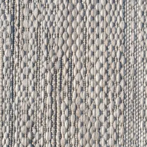 Beige Woven Flatweave Indoor Outdoor Hardwearing Area Rug 200x290cm