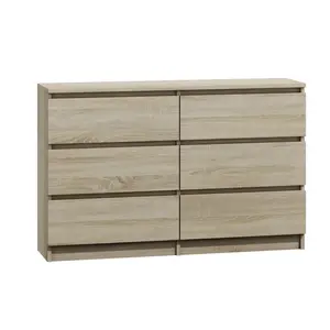 Olhouser 6 Drawer 120Cm W Double Dresser Beige