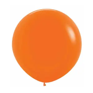 Kalisan Standard Latex Plain Balloons (Pack of 2) Orange (One Size)