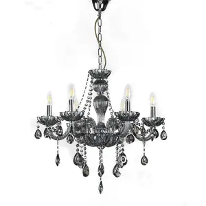 Luminosa Teodoro 6 Light Multi Arm Chandelier, Glass, Crystal