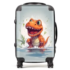 Dino Having A Splash Suitcase - Cabin