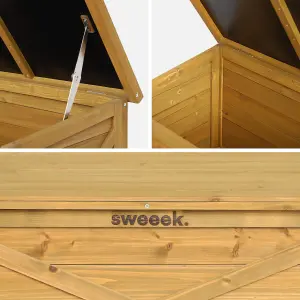 sweeek. Wooden storage box Alysse Natural 80x48x50 cm