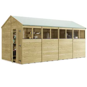 BillyOh Switch Tongue and Groove Apex Wooden Shed - 16x8 Windowed - 15mm Thickness