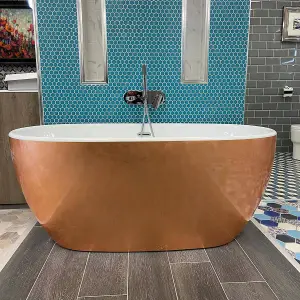 Cannes 1500mm Luxury Freestanding Bath - Copper Leaf Finish