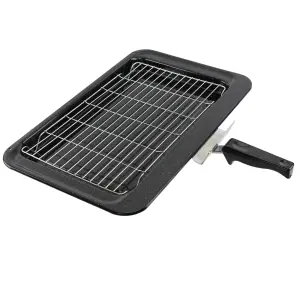 SPARES2GO Enameled Grill Pan Kit compatible with Falcon Oven Cooker (445 x 276 x 34 mm)