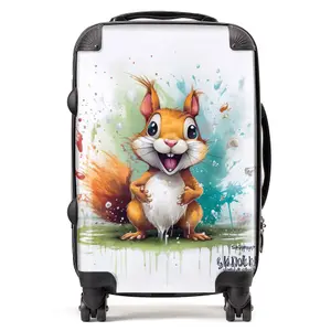 Happy Splashart Squirrel Suitcase - Cabin