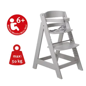 Sit Up High Chair Light grey