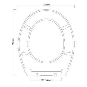 Showerdrape Norfolk Soft Close Mahogany Wooden Toilet Seat