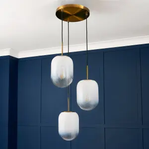 Litecraft Visconte Scala Brass Cluster Pendant Light