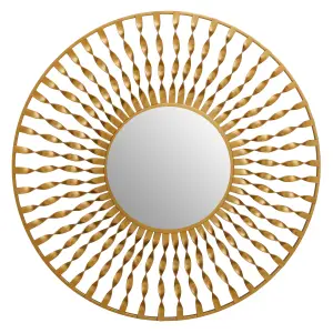 Interiors by Premier Versatile Wall Mirror, Elegant Round Shaped Wall Mirror, Sleek And Slim Wall Mirror, Lightweight Wall Mirror