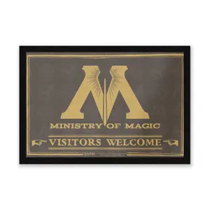 Official Harry Potter Ministry Of Magic Entrance Mat 40cm x 60cm dimension, Durable, Indoor Only