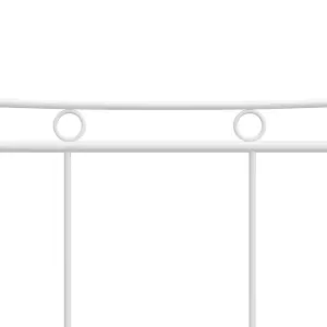 Berkfield Bed Frame White Metal 200x200 cm