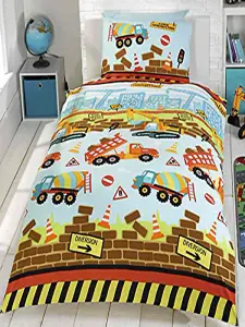 Under Construction Junior Duvet Cover and Pillowcase Set