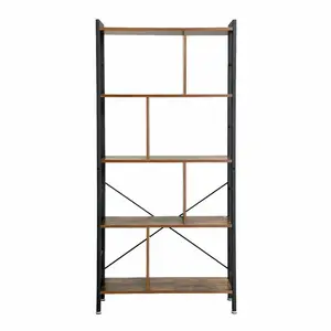 Westhought Bookcase Rustic Brown/Ink Black