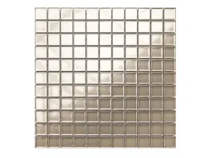 Glass mosaic on mesh for bathroom or kitchen 300mm x 300mm - Pale gold