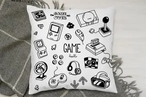 Cushions - Game doodles (Cushion) / 45cm x 45cm