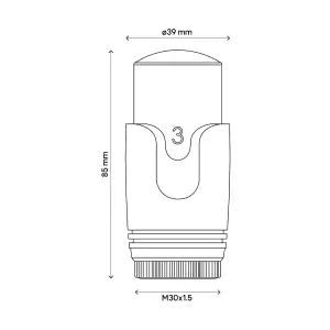 GoodHome Thermostatic radiator valve head