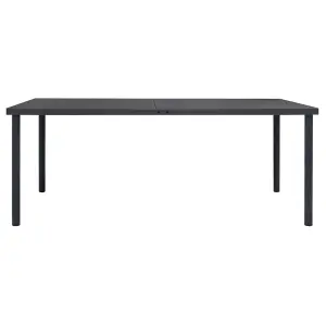 Berkfield Outdoor Dining Table Anthracite 190x90x74 cm Steel