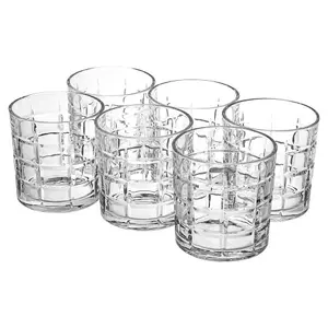 QUEENSWAY 6pc Whiskey Tumblers New Glasses Gift Boxed Set 3 Designs Wedding Xmas