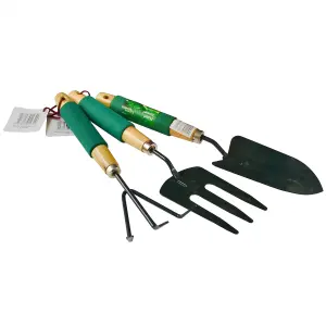 Garden Gardening Hand Rake / Spade / Shovel / Fork 3pc Set Digging Cleaning