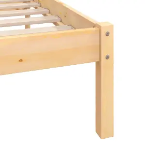 Berkfield Bed Frame Solid Wood Pine 120x190 cm Small Double