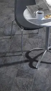 Mid Grey Tile Effect Vinyl (2m x 2m)